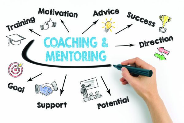 Coaching and mentoring graphic