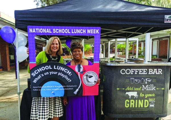 Maria Eunice at an event for National School Lunch Week