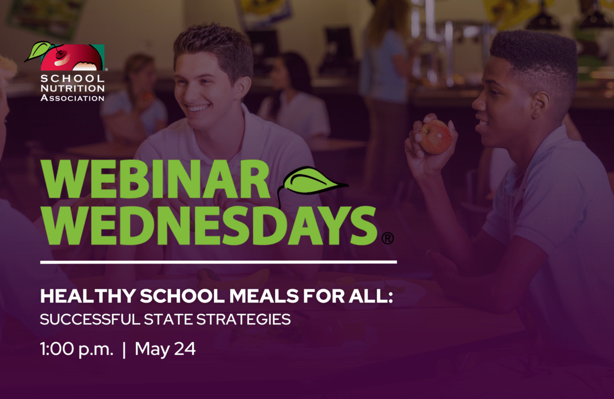 Webinar Wednesdays Healthy meals for all