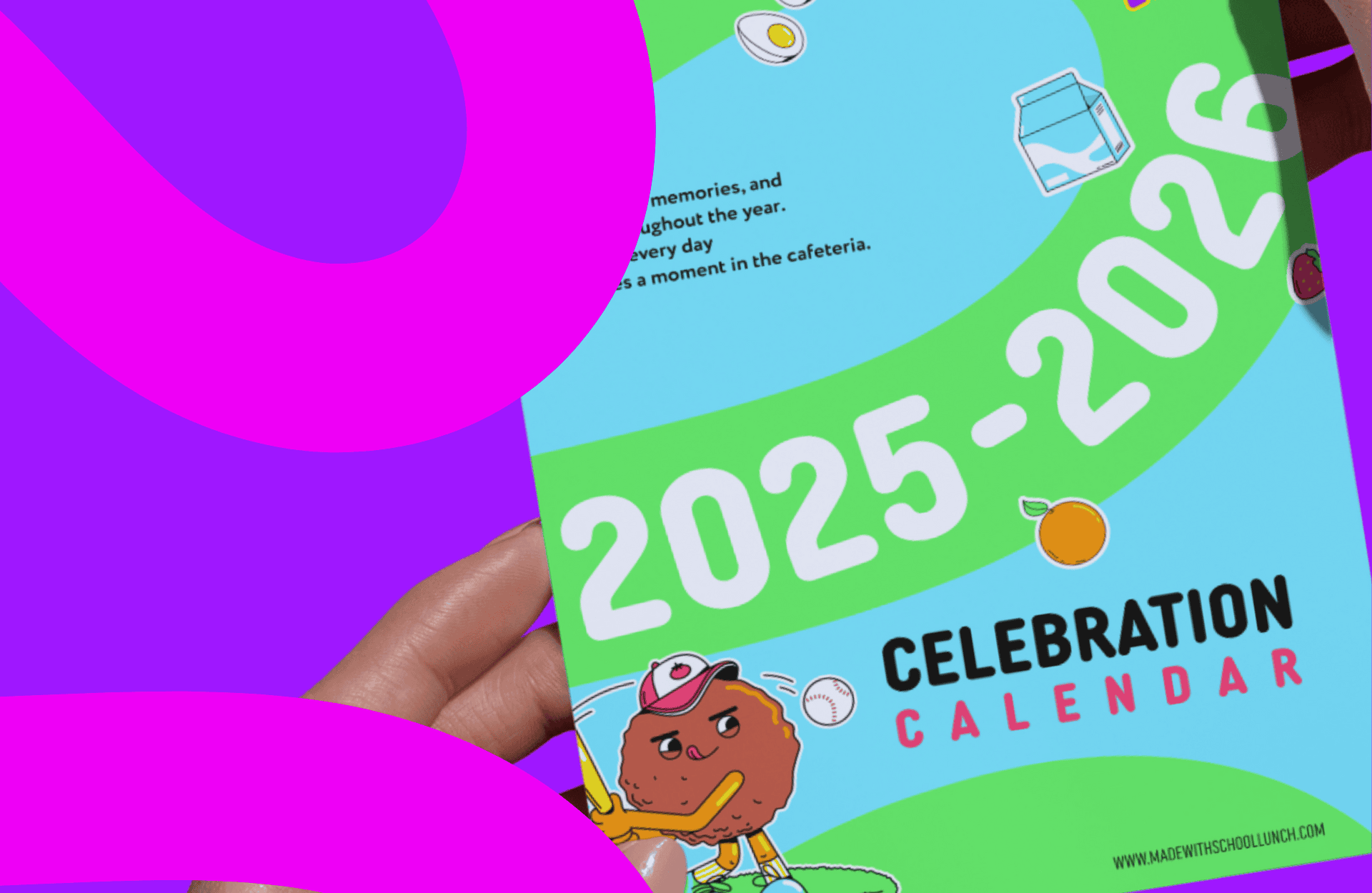 Made With School Lunch 2025-26 Celebration Calendar