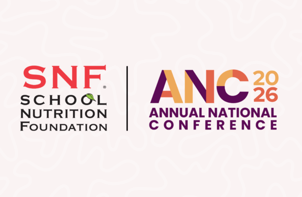 School Nutrition Foundation logo and ANC 2026 logo