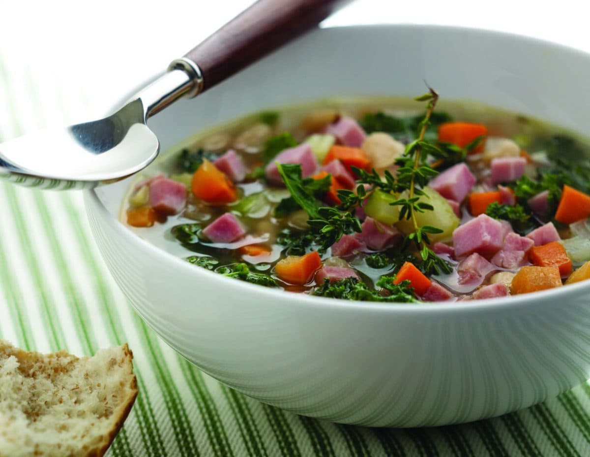 Tuscan Smoked Turkey and Bean Soup